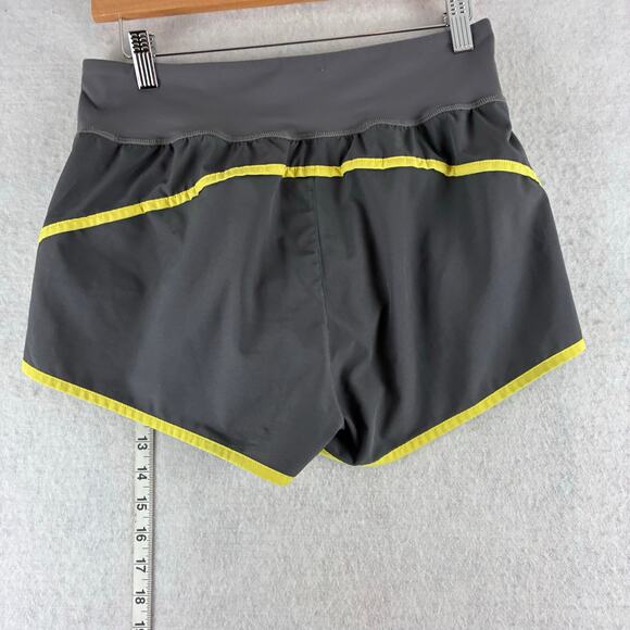 Ivy Sky Performance Active Shorts Womens Small Grey Yellow Visible Running Lined - Picture 4 of 6